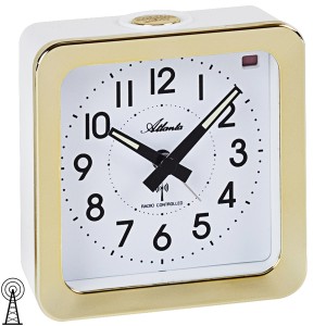 Wecker Funk Funkwecker golden mit Licht Snooze