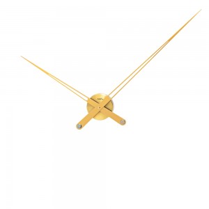 AMS 9597 Wanduhr Quarz analog messingfarben