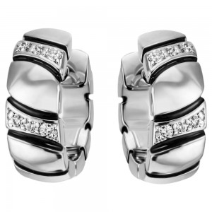 Creolen 925 Sterlingsilber 12 Zirkonia Ohrringe Silbercreolen Silberohrringe