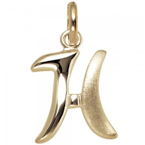 Anhänger Buchstabe H 375 Gelbgold Buchstabenanhänger