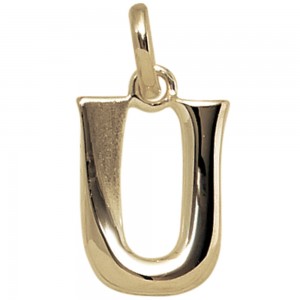 Anhänger Buchstabe U 375 Gelbgold Buchstabenanhänger
