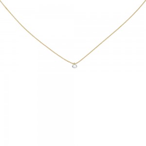 Collier 750 Gelbgold 1 Diamant Brillant 45cm