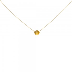 Collier 750 Gelbgold 1 Citrin orange 45cm