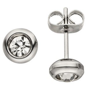 Ohrstecker Edelstahl 2 Zirkonia Ohrringe