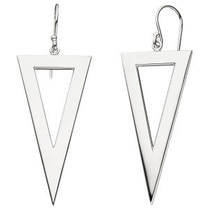 Ohrhänger Ohrhaken Dreieck 925er Sterling Silber Ohrringe