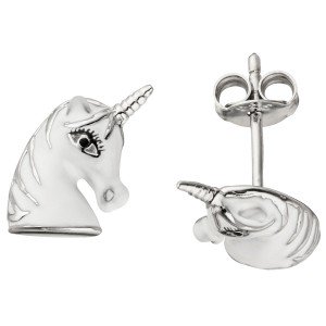 Kinder Ohrstecker Einhorn 925er Sterling Silber Ohrringe
