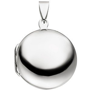 Medaillon rund zum Öffnen für 2 Fotos 925 Sterlingsilber