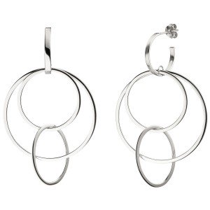 Halbcreolen 925er Sterling Silber Ohrringe Creolen