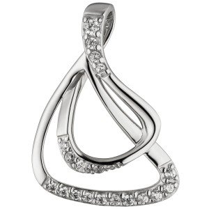 Anhänger 925er Sterling Silber 20 Zirkonia
