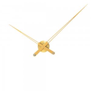 AMS 9597 Wanduhr Quarz analog messingfarben