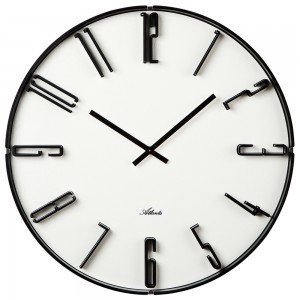 Wanduhr Quarz analog creme-farben