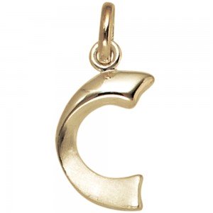 Anhänger Buchstabe C 375 Gelbgold Buchstabenanhänger