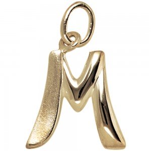 Anhänger Buchstabe M 375 Gelbgold Buchstabenanhänger