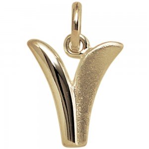 Anhänger Buchstabe V 375 Gelbgold Buchstabenanhänger