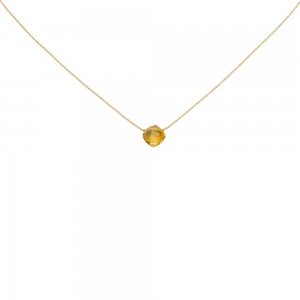 Collier 750 Gelbgold 1 Citrin orange 45cm