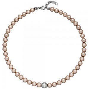 Collier Halskette SWAROVSKI® ELEMENTS mit Edelstahl und Zirkonia 45cm Kette