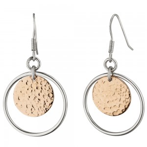 Ohrhänger 925 Sterlingsilber bicolor vergoldet Ohrringe Silberohrringe