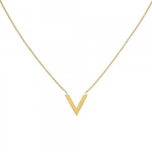 Collier Halskette Edelstahl goldfarben beschichtet 45cm Kette