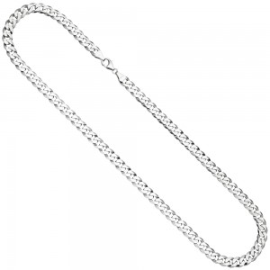 Panzerkette 925 Sterlingsilber 55cm Kette Halskette Silberkette Karabiner
