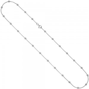 Collier Halskette mit Kugeln 925 Sterlingsilber 45cm Kette Silberkette
