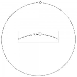 Halsreif 925 Sterlingsilber 1,1mm 40cm Silberkette Karabiner