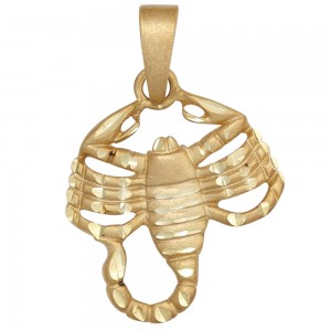 Anhänger Sternzeichen Skorpion 925 Sterlingsilber vergoldet matt