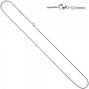 Zopfkette 585 Weißgold 1,2mm 50cm Kette Halskette Goldkette Karabiner