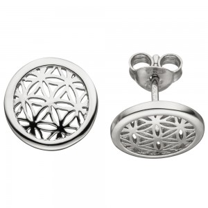 Ohrstecker blume des Lebens 925 Sterlingsilber Ohrringe Silberohrringe