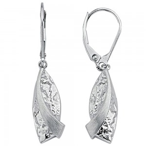 Ohrhänger 925 Sterlingsilber gehämmert Ohrringe Boutons Silberohrringe