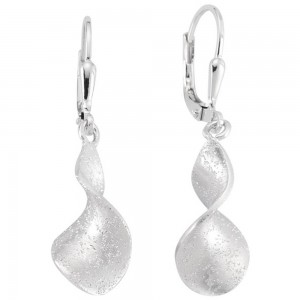 Ohrhänger 925 Sterlingsilber matt Ohrringe Boutons Silberohrringe