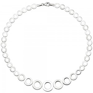 Collier Halskette im Verlauf 925 Sterlingsilber 45cm Kette