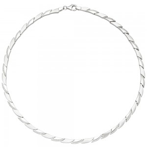 Collier Halskette 925 Silber 210 Zirkonia 45cm Kette Silberkette