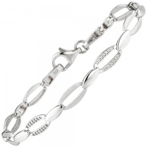 Armband 925 Sterlingsilber 56 Zirkonia 18,5cm Silberarmband