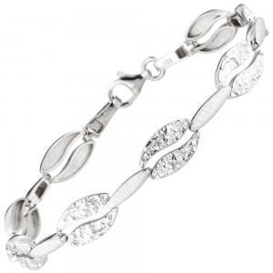 Armband 925 Sterlingsilber gehämmert 19cm Silberarmband