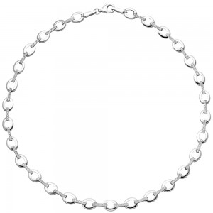 Collier Halskette 925 Sterlingsilber 196 Zirkonia 45cm Kette Silberkette
