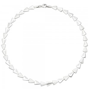 Collier Halskette 925 Silber 120 Zirkonia 45cm Kette Silberkette
