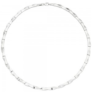 Collier Halskette 925 Silber 154 Zirkonia 45cm Kette Silberkette