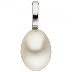 Anhänger Einhänger 585 Weißgold 1 Süßwasser Perle Perlenanhänger