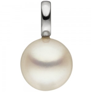 Anhänger 585 Weißgold 1 Süßwasser Perle Perlenanhänger