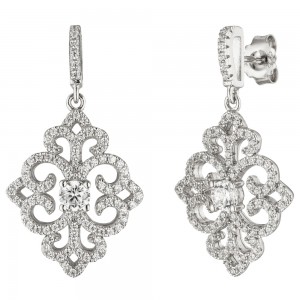 Ohrhänger 925 Sterlingsilber 178 Zirkonia Ohrringe