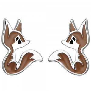 Kinder Ohrstecker Fuchs 925 Sterlingsilber Ohrringe Kinderohrringe