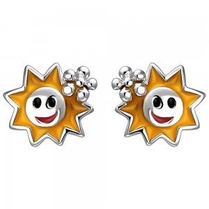 Kinder Ohrstecker Sonne 925 Sterlingsilber Ohrringe Silberohrringe