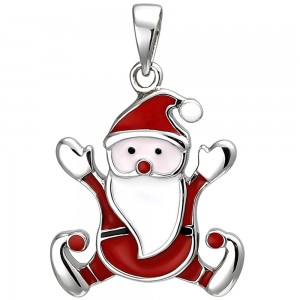 Kinder Anhänger Weihnachtsmann 925 Sterlingsilber