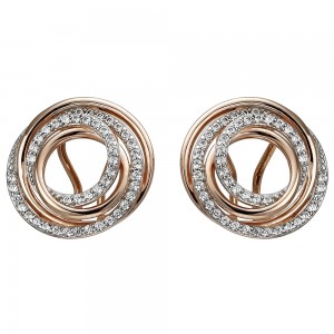 Ohrstecker 925 Sterlingsilber rotgold vergoldet 92 Zirkonia Ohrringe