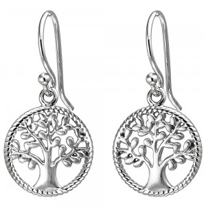 Ohrhänger Baum 925 Sterlingsilber Ohrringe Silberohrringe