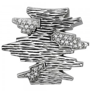 Anhänger 925 Sterlingsilber geschwärzt 26 Zirkonia Silberanhänger