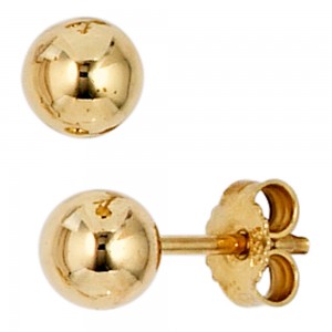 Ohrstecker Kugel 333 Gelbgold Ohrringe Kugelohrstecker Durchmesser 5 mm