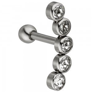 Helix-Piercing Edelstahl 5 Zirkonia