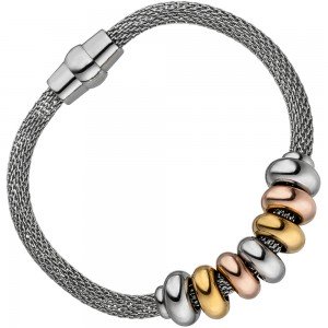 Armband Edelstahl dreifarbig tricolor beschichtet 20cm