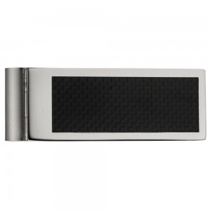 Geldscheinklammer Edelstahl mit Carbon